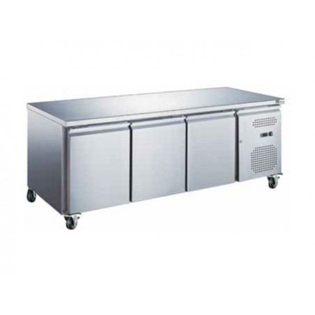 Table Réfrigérée GN 1/1 Positive Profondeur 700 mm - 3 Portes - Sans Dosseret FourniResto - 1 Table Réfrigérée GN 1/1 Positive Profondeur 700 mm - 3 Portes - Sans Dosseret FourniResto - 1