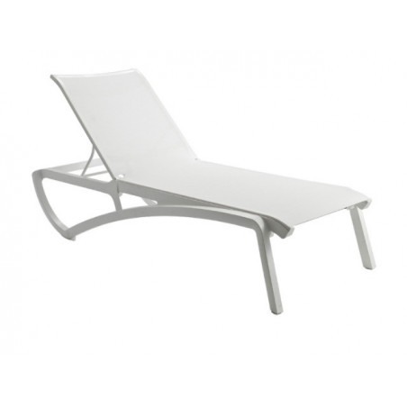 Chaise Longue Sunset - Blanc Grosfillex - 1 Chaise Longue Sunset - Blanc Grosfillex - 1