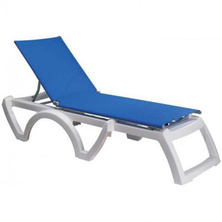 Chaise Longue Jamaica Beach - Bleu Grosfillex - 1 Chaise Longue Jamaica Beach - Bleu Grosfillex - 1