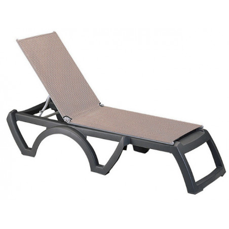 Chaise Longue Jamaica Beach - Gris Anthracite Grosfillex - 1 Chaise Longue Jamaica Beach - Gris Anthracite Grosfillex - 1
