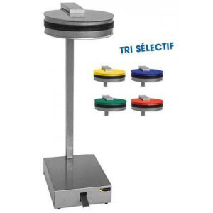 Support Sac Poubelle à Couvercle Vert - 110 à 130 Litres SOFINOR - 1