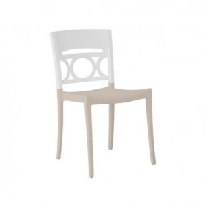 Chaise Moon - Blanc et Lin Grosfillex - 1
