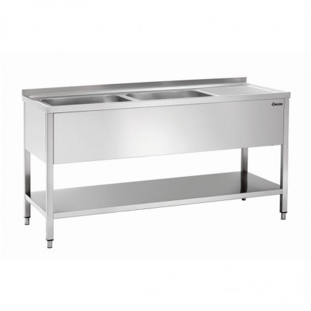 Plonge Laverie Egouttoir à Droite - 700 x 1800 mm Bartscher - 1 Plonge Laverie Egouttoir à Droite - 700 x 1800 mm Bartscher - 1