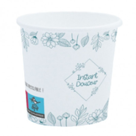 Gobelet "Instant Douceur" en Carton Imprimé - 10 cl - Lot de 50 FourniResto - 1 Gobelet "Instant Douceur" en Carton Imprimé - 10 cl - Lot de 50 FourniResto - 1