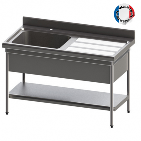 Plonge Standard 1 Bac avec Cache-Cuve - P 700 - L 700 mm SOFINOR - 1 Plonge Standard 1 Bac avec Cache-Cuve - P 700 - L 700 mm SOFINOR - 1