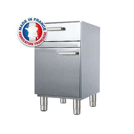 Meuble Bas Sans Dessus avec Porte Battante, Tiroir et Roulettes SOFINOR - 1 Meuble Bas Sans Dessus avec Porte Battante, Tiroir et Roulettes SOFINOR - 1