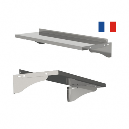 Etagère Murale à Bords Droits et 2 Consoles - P 400 - L 2400 mm SOFINOR - 1 Etagère Murale à Bords Droits et 2 Consoles - P 400 - L 2400 mm SOFINOR - 1