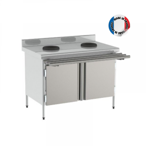 Table de Tri Sélectif 2 Portes - Version Enfant - Roulettes Inox SOFINOR - 1
