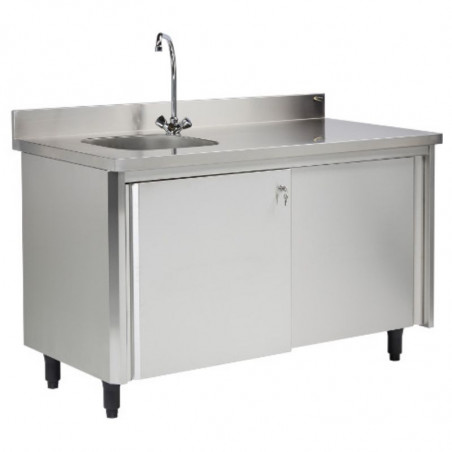 Meuble du Chef avec Cuve à Gauche - L 1400 mm SOFINOR - 1 Meuble du Chef avec Cuve à Gauche - L 1400 mm SOFINOR - 1