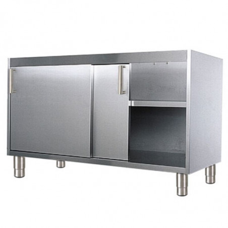 Meuble Bas Sans Dessus - 2 Portes Coulissantes - L 1350 mm SOFINOR - 1 Meuble Bas Sans Dessus - 2 Portes Coulissantes - L 1350 mm SOFINOR - 1