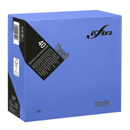 Serviette en Cellulose 2 Plis 38 x 38 - Bleu - Lot de 1440 Infibra - 1 Serviette en Cellulose 2 Plis 38 x 38 - Bleu - Lot de 1440 Infibra - 1