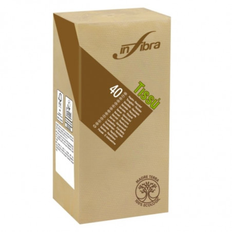 Serviette Madre Terra en Cellulose 2 Plis - 38 x 38 - Lot de 720 Infibra - 1 Serviette Madre Terra en Cellulose 2 Plis - 38 x 38 - Lot de 720 Infibra - 1