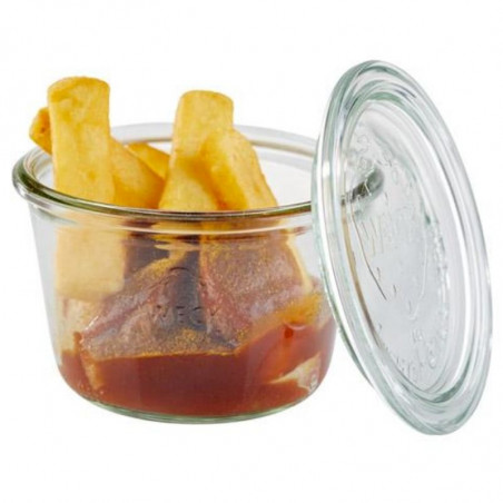 Verrine Weck en Verre avec Couvercle - 370 ml - Lot de 3 APS - 1 Verrine Weck en Verre avec Couvercle - 370 ml - Lot de 3 APS - 1