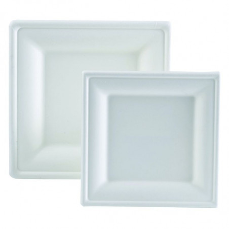 Assiette Carrée en Bagasse - 200 x 200 mm - Lot de 50 FourniResto - 1 Assiette Carrée en Bagasse - 200 x 200 mm - Lot de 50 FourniResto - 1