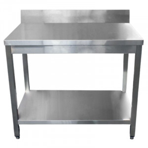 Table Inox avec Etagère et Dosseret - P 600 mm - L 1000 mm FourniResto - 2