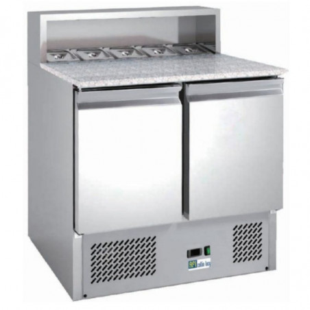 Meuble à Pizza Réfrigéré Toit Inox - 2 Portes FourniResto - 1 Meuble à Pizza Réfrigéré Toit Inox - 2 Portes FourniResto - 1