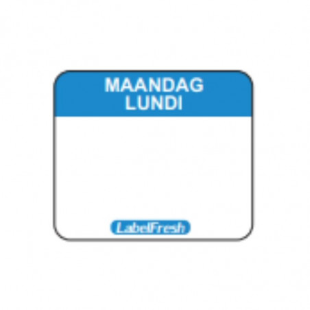 Etiquette de Traçabilité Label FreshEasy - Lundi - 30 x 25 mm - Lot de 1000 LabelFresh - 1