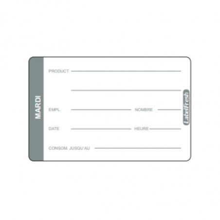 Etiquette de Traçabilité LabelFresh Pro - Mardi - 70 x 45 mm - Lot de 500 LabelFresh - 1 Etiquette de Traçabilité LabelFresh Pro - Mardi - 70 x 45 mm - Lot de 500 LabelFresh - 1