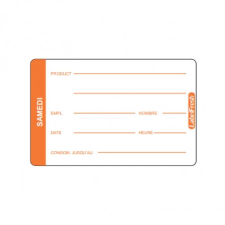 Etiquette de Traçabilité LabelFresh Pro - Samedi - 70 x 45 mm - Lot de 500 LabelFresh - 1 Etiquette de Traçabilité LabelFresh Pro - Samedi - 70 x 45 mm - Lot de 500 LabelFresh - 1