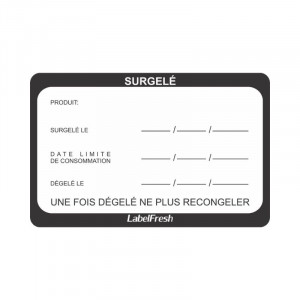 Etiquette de Traçabilité LabelFresh - Surgelés - 70 x 45 mm - Lot de 500 LabelFresh - 1