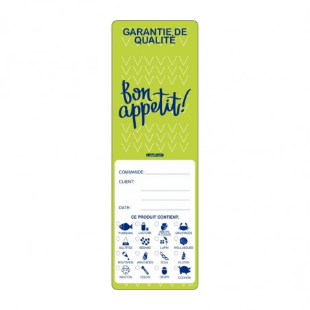 Etiquette Inviolable - Garantie de Qualité avec Allergènes - 45 x 140 mm - Lot de 250 LabelFresh - 1 Etiquette Inviolable - Garantie de Qualité avec Allergènes - 45 x 140 mm - Lot de 250 LabelFresh - 1