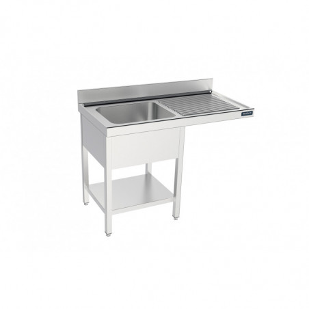Plonge 1 Bac avec Etagère et Passage pour Lave-Vaisselle à Droite - L 1200 x P 550 mm Distform - 1 Plonge 1 Bac avec Etagère et Passage pour Lave-Vaisselle à Droite - L 1200 x P 550 mm Distform - 1