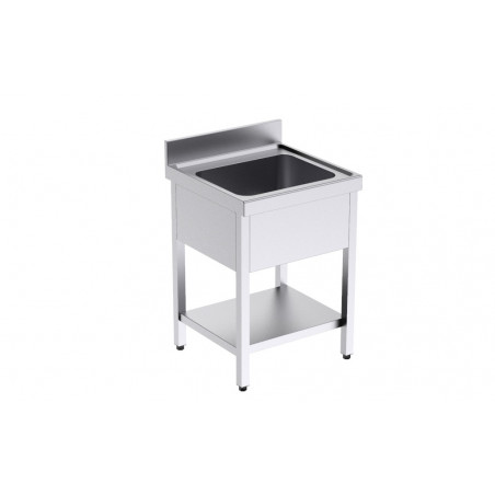 Plonge 1 Bac avec Etagère - L 700 x P 700 mm Distform - 1 Plonge 1 Bac avec Etagère - L 700 x P 700 mm Distform - 1