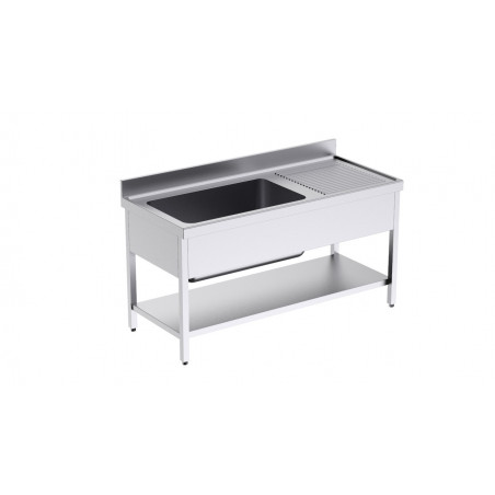 Plonge 1 Bac avec Etagère et Egouttoir à Droite - L 1800 x P 700 mm Distform - 1 Plonge 1 Bac avec Etagère et Egouttoir à Droite - L 1800 x P 700 mm Distform - 1