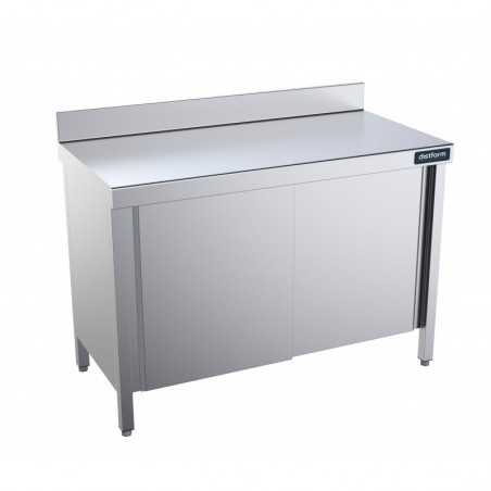 Meuble Inox Bas avec Dosseret et Portes Battantes - L 800 x P 600 mm Distform - 1 Meuble Inox Bas avec Dosseret et Portes Battantes - L 800 x P 600 mm Distform - 1