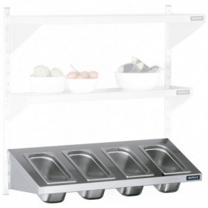 Étagère Inclinée Réglable 1000X400 Pour 4 Unités Gn 1/3 Distform - 1