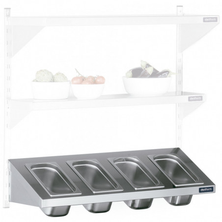Étagère Inclinée Réglable 1000X400 Pour 4 Unités Gn 1/3 Distform - 1 Étagère Inclinée Réglable 1000X400 Pour 4 Unités Gn 1/3 Distform - 1