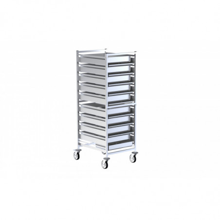 Chariot de Décongélation en Inox GN 1/1 - 9 Niveaux Distform - 1 Chariot de Décongélation en Inox GN 1/1 - 9 Niveaux Distform - 1