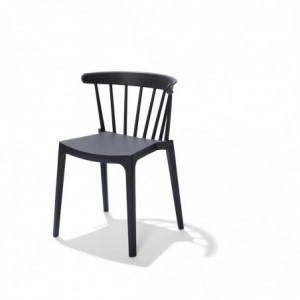 Chaise Empilable Windson en Polypropylène - Anthracite VEBA - 1