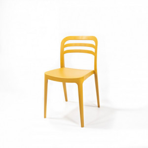 Chaise Empilable Wave - Jaune Moutarde VEBA - 1