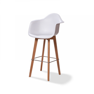 Tabouret de Bar Keeve avec Accoudoirs - Blanc VEBA - 1