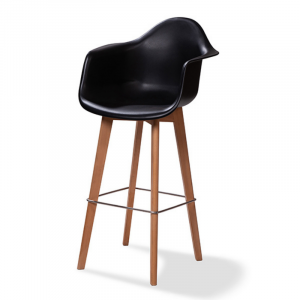 Tabouret de Bar Keeve avec Accoudoirs - Noir VEBA - 1