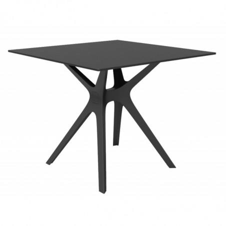 Table Noire à Pied Noir - 90 x 90 cm Resol - 1 Table Noire à Pied Noir - 90 x 90 cm Resol - 1