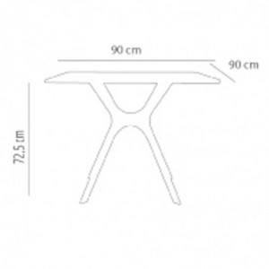 Table Chêne à Pied Sable - 90 x 90 cm Resol - 2