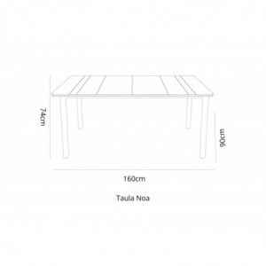 Table Noa Blanche à Pieds Blancs - 160 x 90 cm Garbar - 2