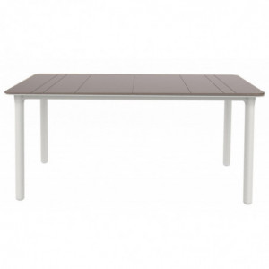 Table Noa Chocolat à Pieds Blancs - 160 x 90 cm Resol - 1