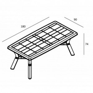 Table Orquidea - 180 x 90 cm - Blanc Garbar - 2