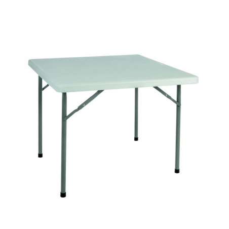 Table Pliante Yago - 88 x 88 cm - Blanc Garbar - 1 Table Pliante Yago - 88 x 88 cm - Blanc Garbar - 1