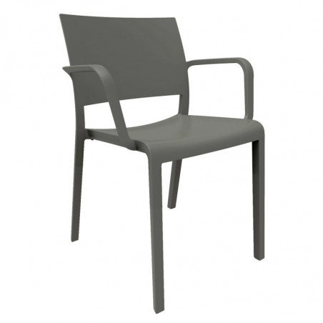 Fauteuil New Fiona - Gris Foncé - Lot de 2 Resol - 1 Fauteuil New Fiona - Gris Foncé - Lot de 2 Resol - 1