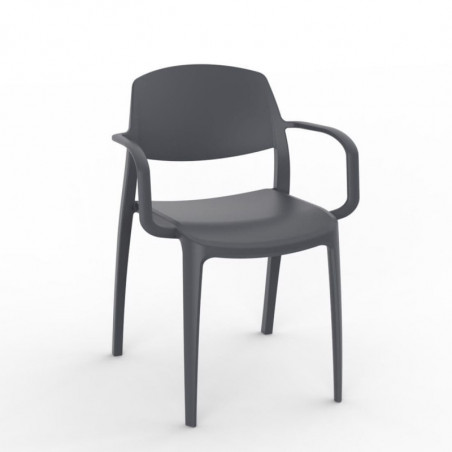 Fauteuil Smart - Gris Foncé - Lot de 4 Resol - 1 Fauteuil Smart - Gris Foncé - Lot de 4 Resol - 1