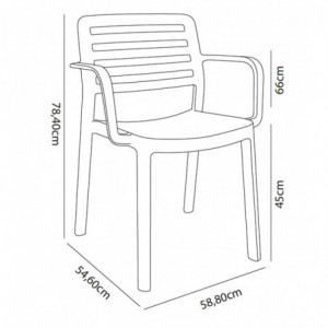 Fauteuil Wind - Chocolat - Lot de 4 Garbar - 2