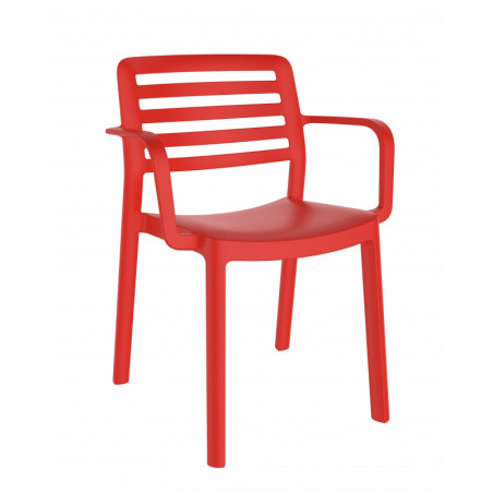 Fauteuil Wind - Rouge - Lot de 4 Garbar - 1 Fauteuil Wind - Rouge - Lot de 4 Garbar - 1