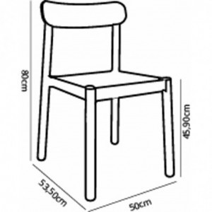 Chaise Elba - Sable - Lot de 4 Garbar - 2