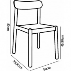 Chaise Elba - Sable - Lot de 4 Garbar - 2