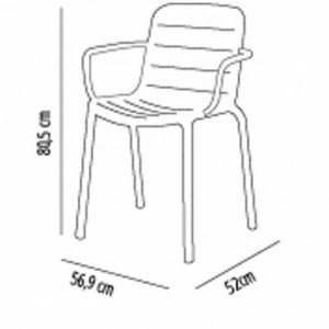 Fauteuil Gina - Blanc - Lot de 2 Resol - 2