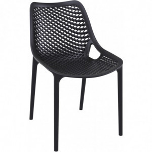 Chaise Grid Air - Noir - Lot de 4 Garbar - 1